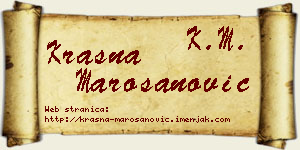Krasna Marošanović vizit kartica